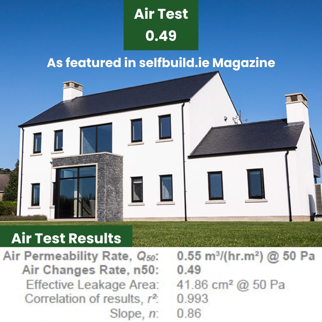 air tightness in home air test result